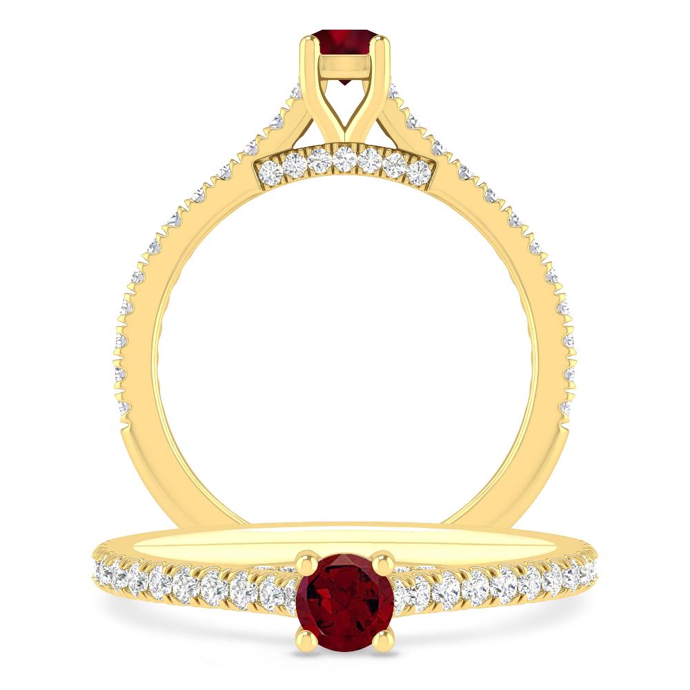 Yellow Gold - Garnet