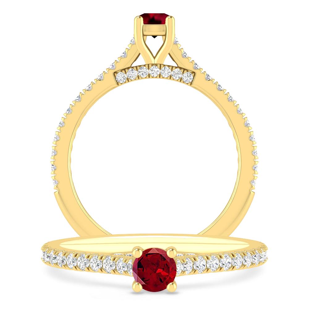 Yellow Gold - Garnet