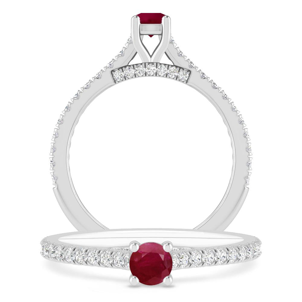 White Gold - Ruby