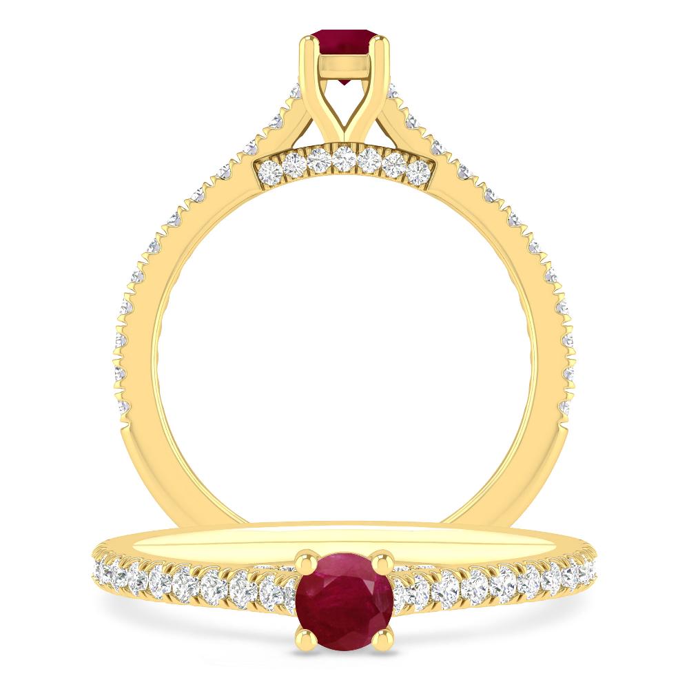 Yellow Gold - Ruby