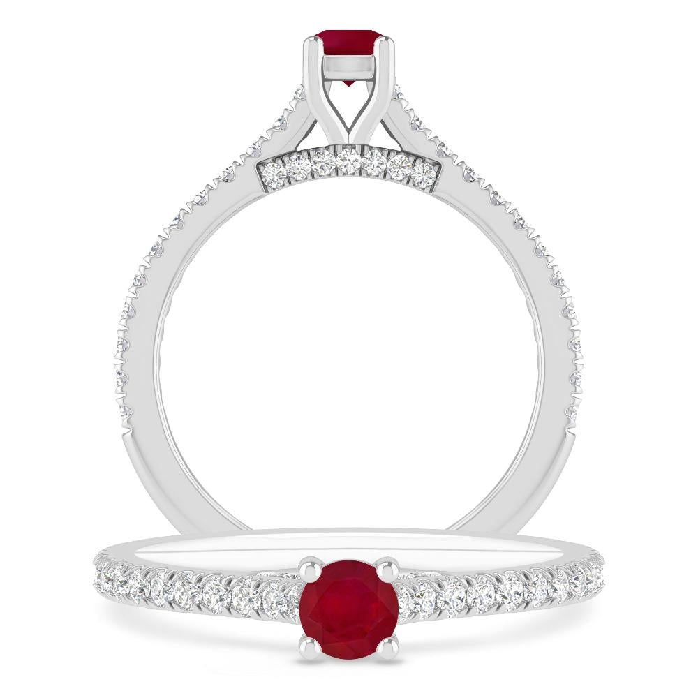 White Gold - Ruby