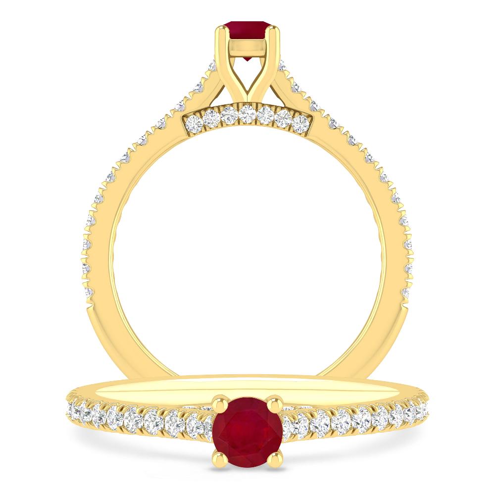 Yellow Gold - Ruby