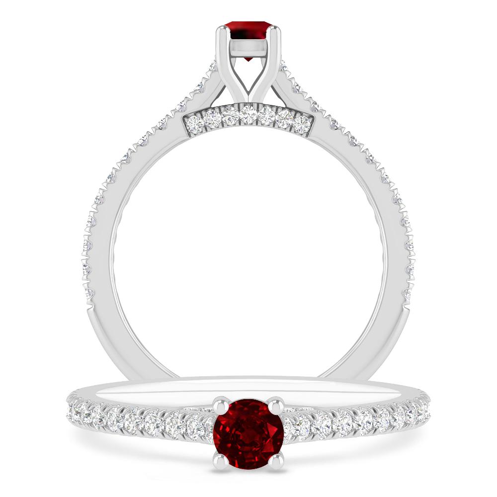 White Gold - Ruby