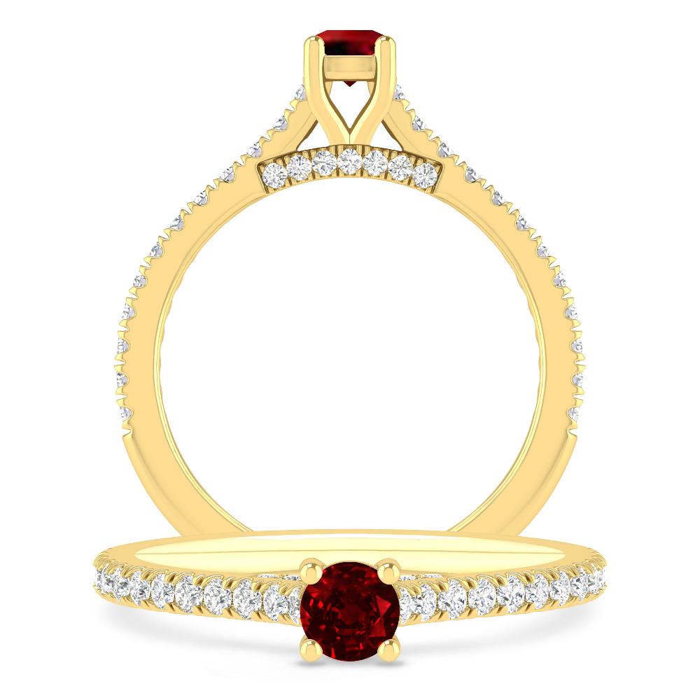 Yellow Gold - Ruby