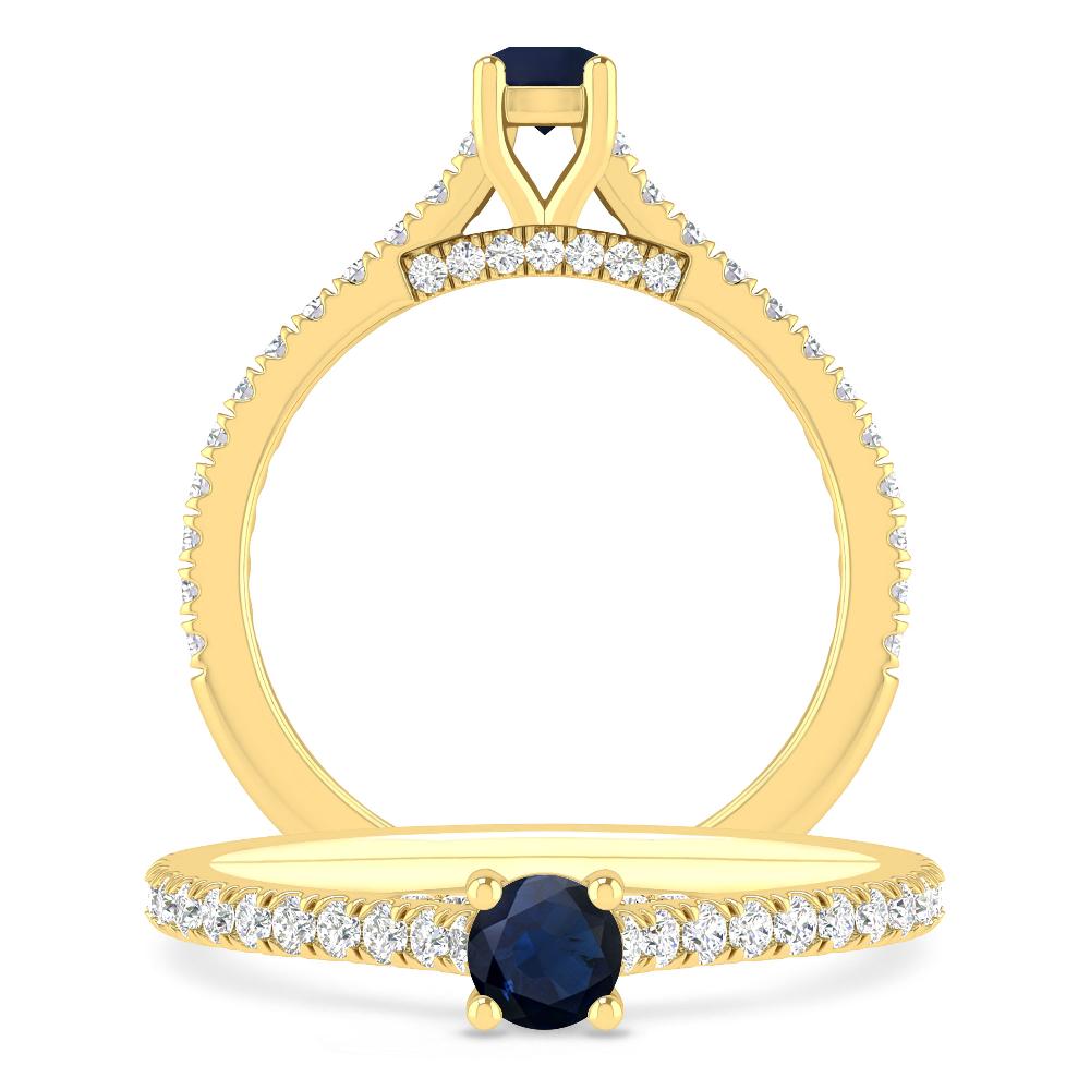 Yellow Gold - Sapphire