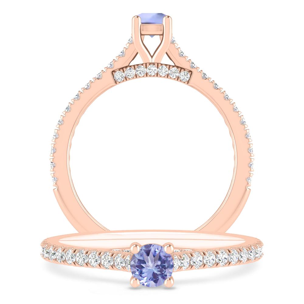 Rose Gold - Tanzanite