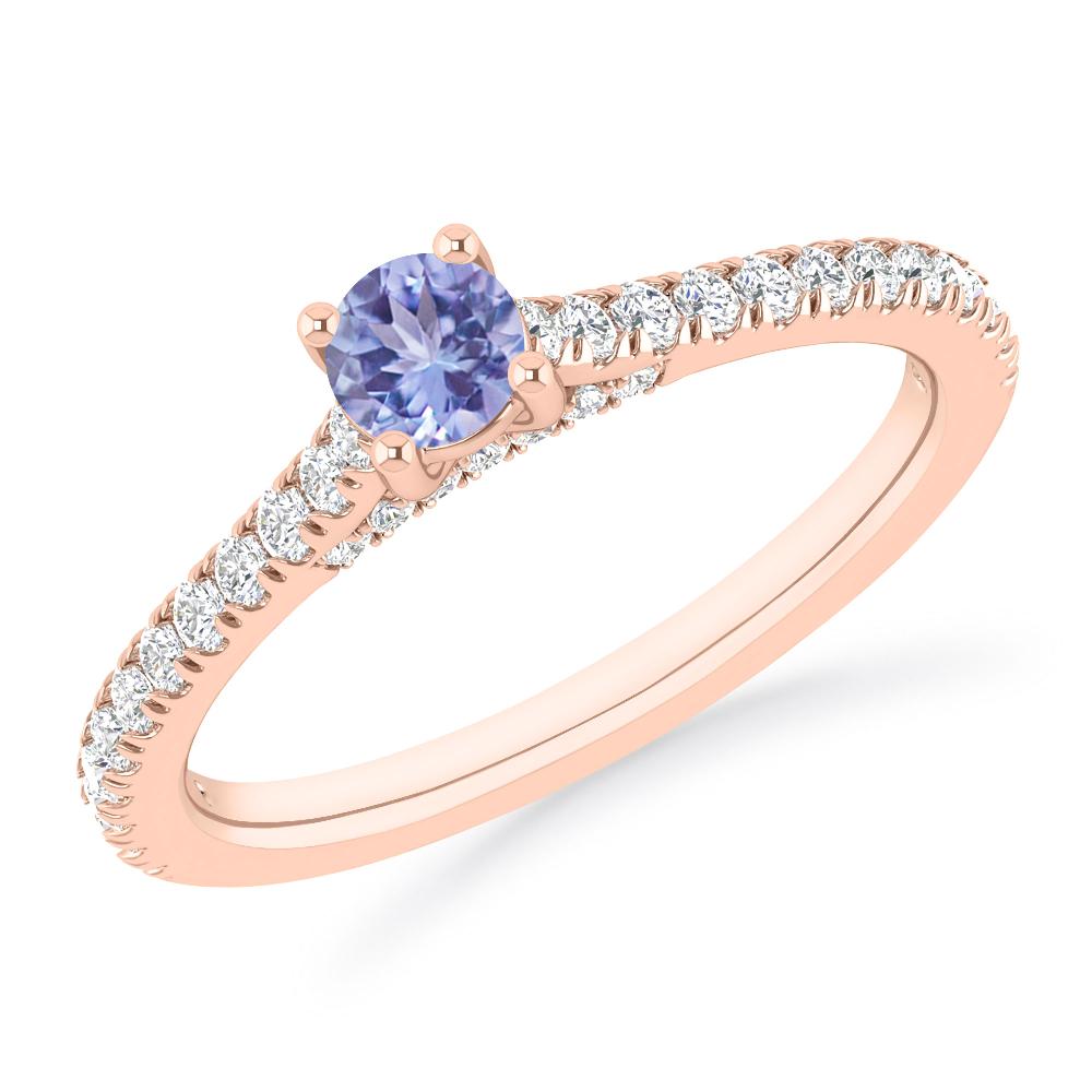 Rose Gold - Tanzanite