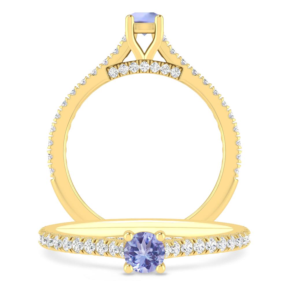 Yellow Gold - Tanzanite