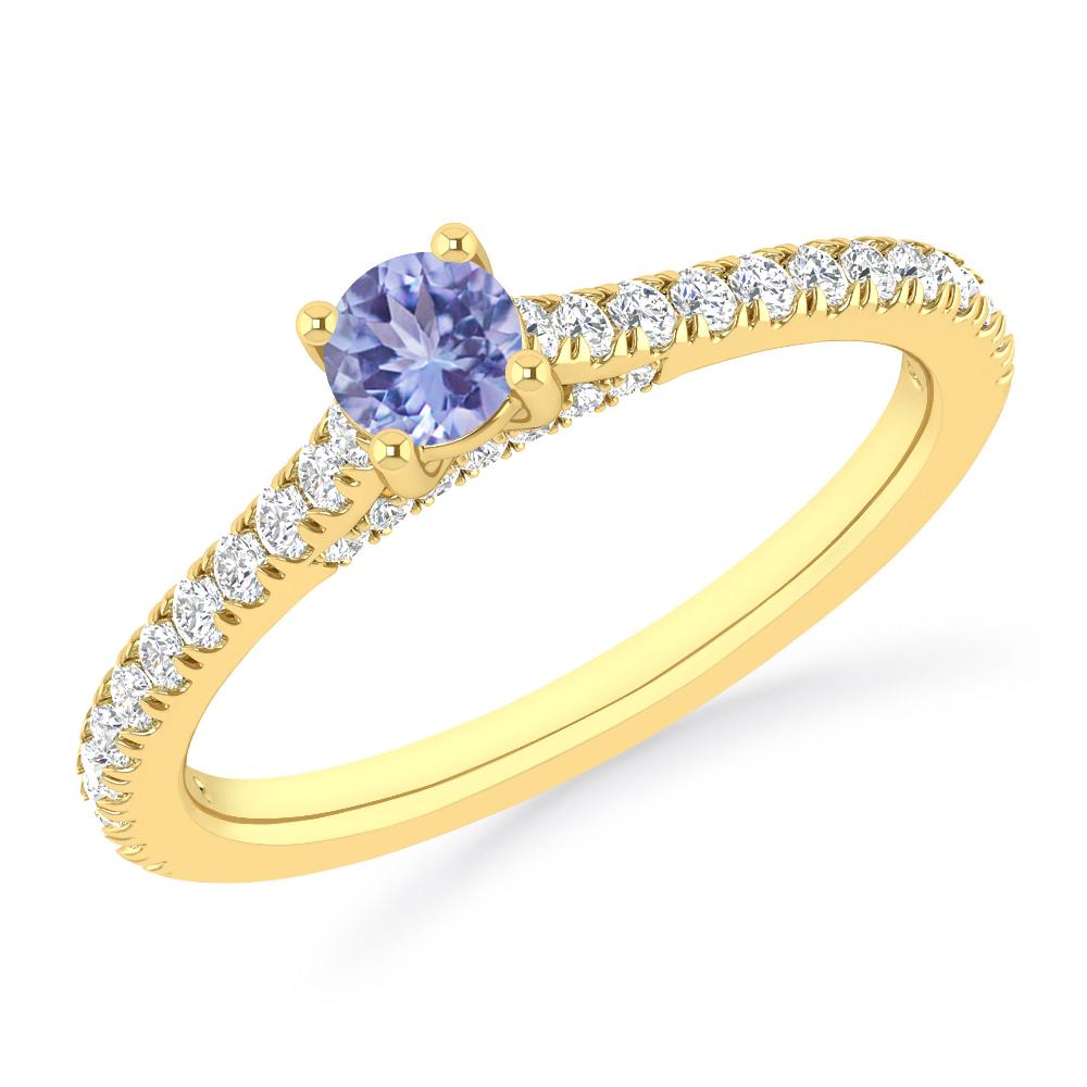 Yellow Gold - Tanzanite