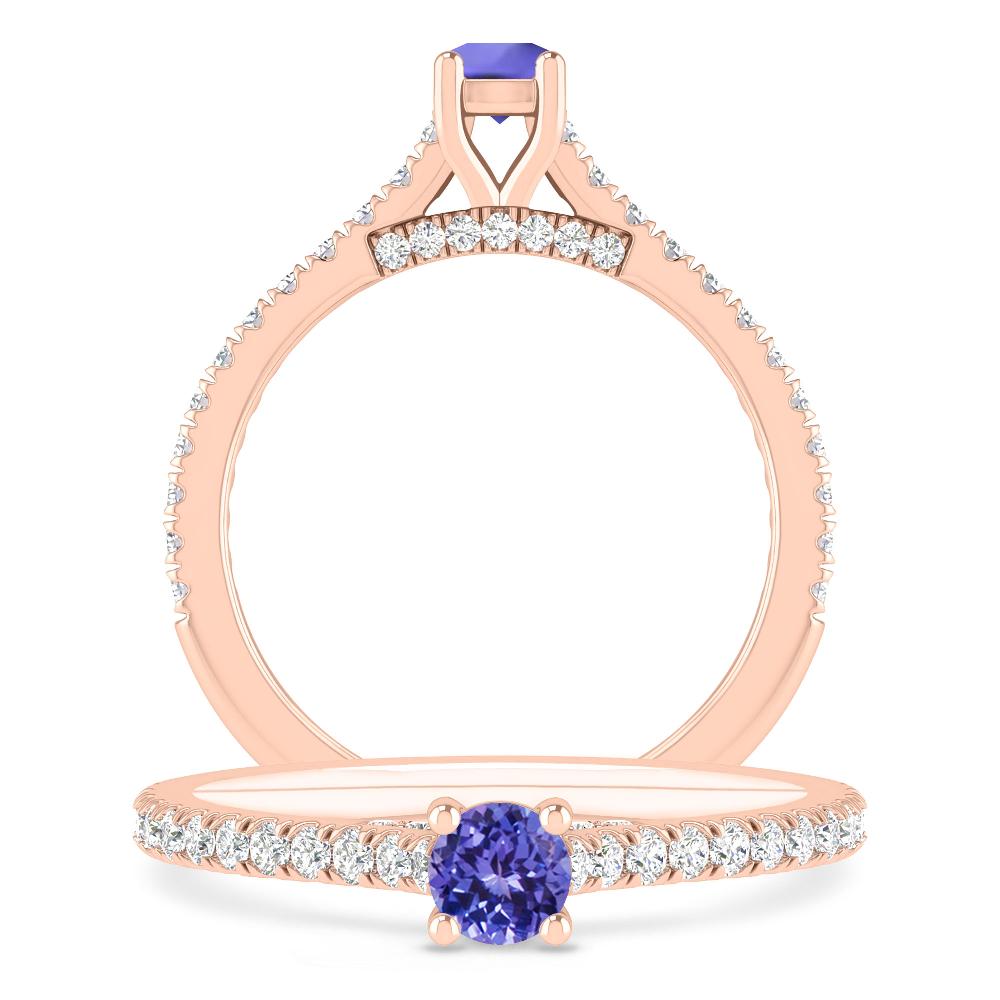 Rose Gold - Tanzanite