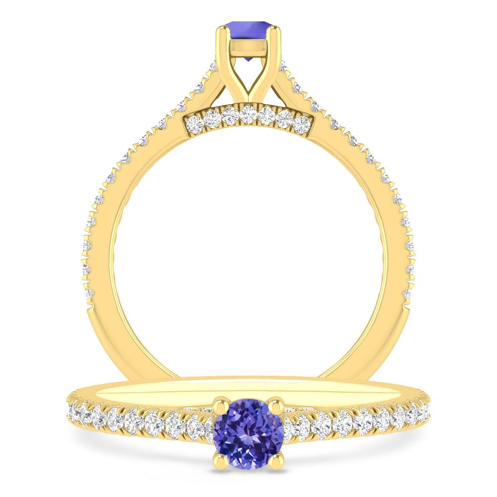 Yellow Gold - Tanzanite