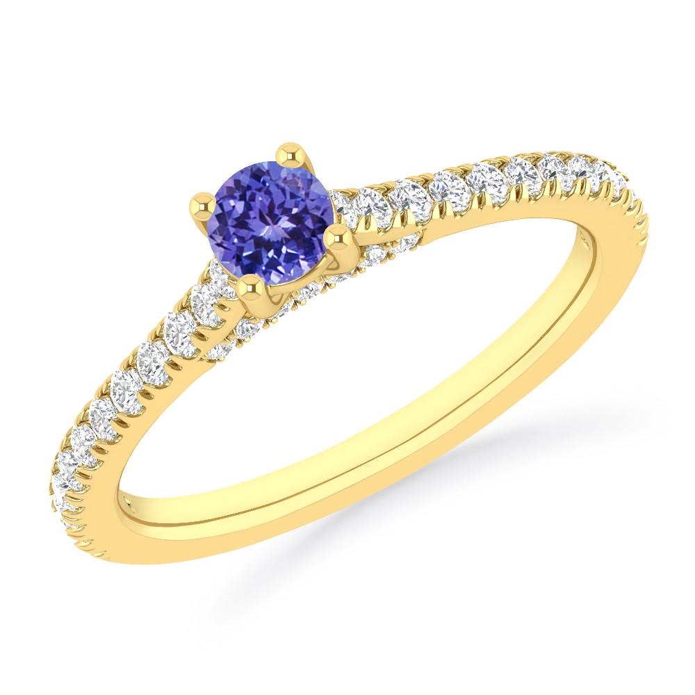 Yellow Gold - Tanzanite