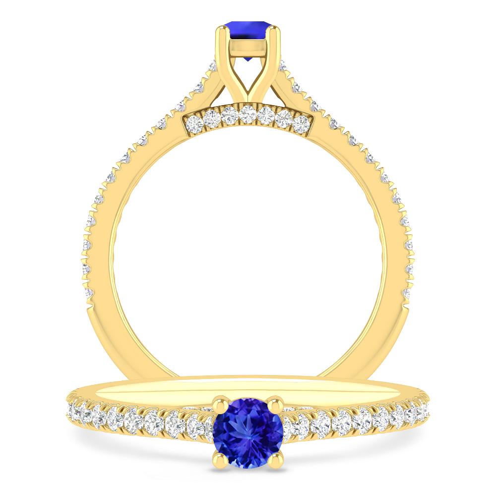 Yellow Gold - Tanzanite