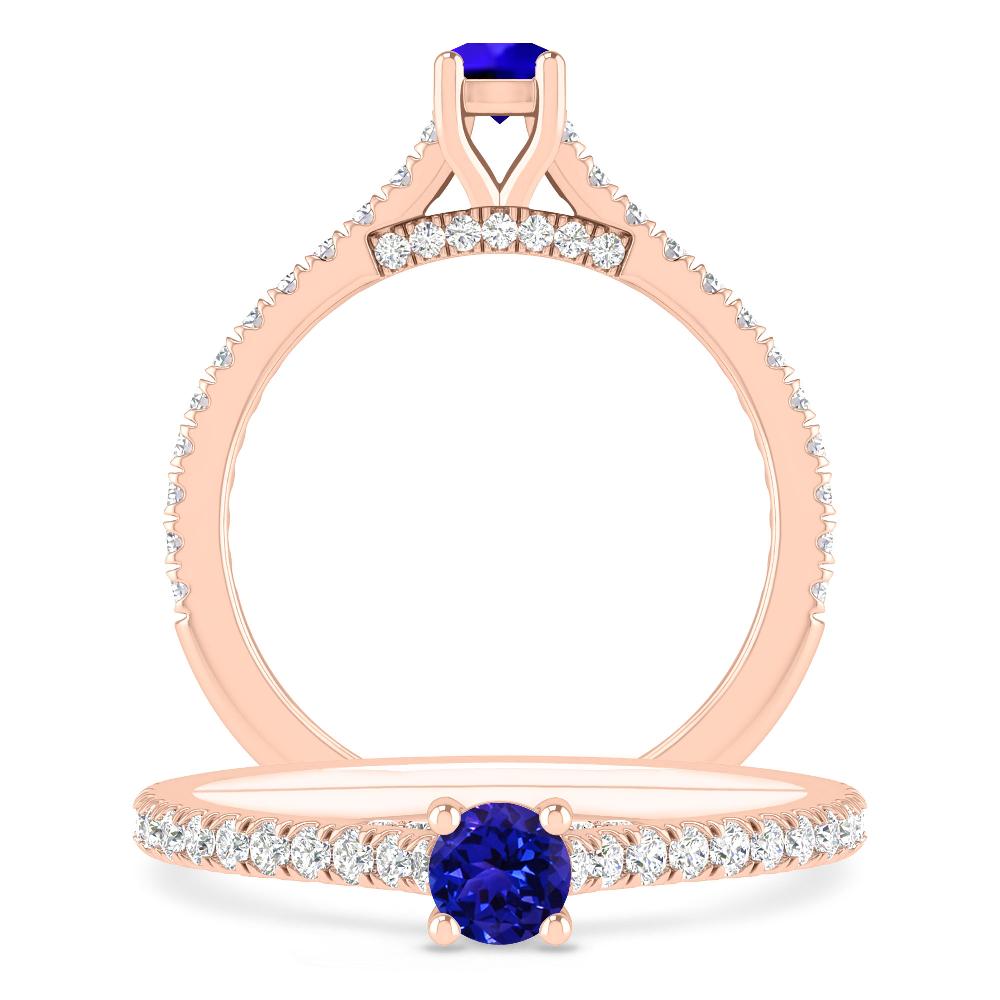 Rose Gold - Tanzanite