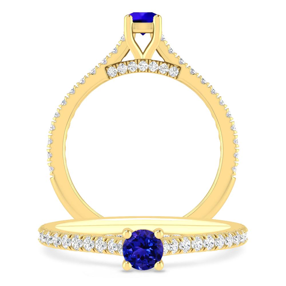 Yellow Gold - Tanzanite