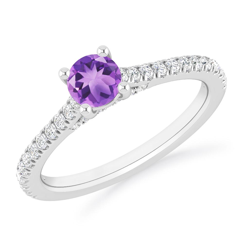 White Gold - Amethyst