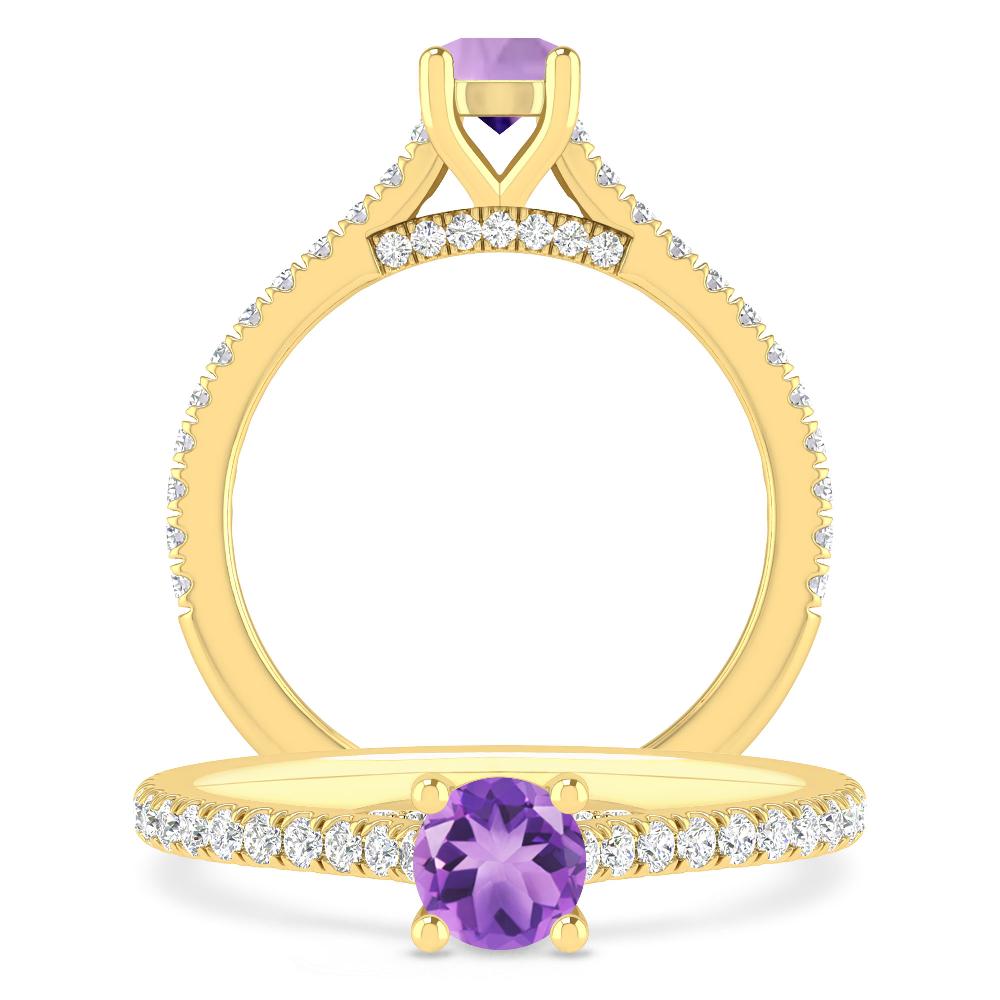 Yellow Gold - Amethyst