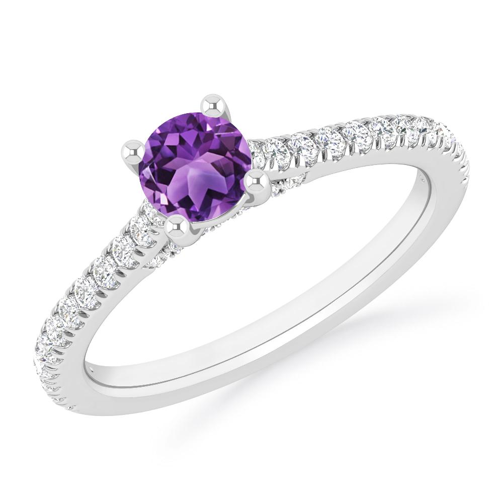 White Gold - Amethyst