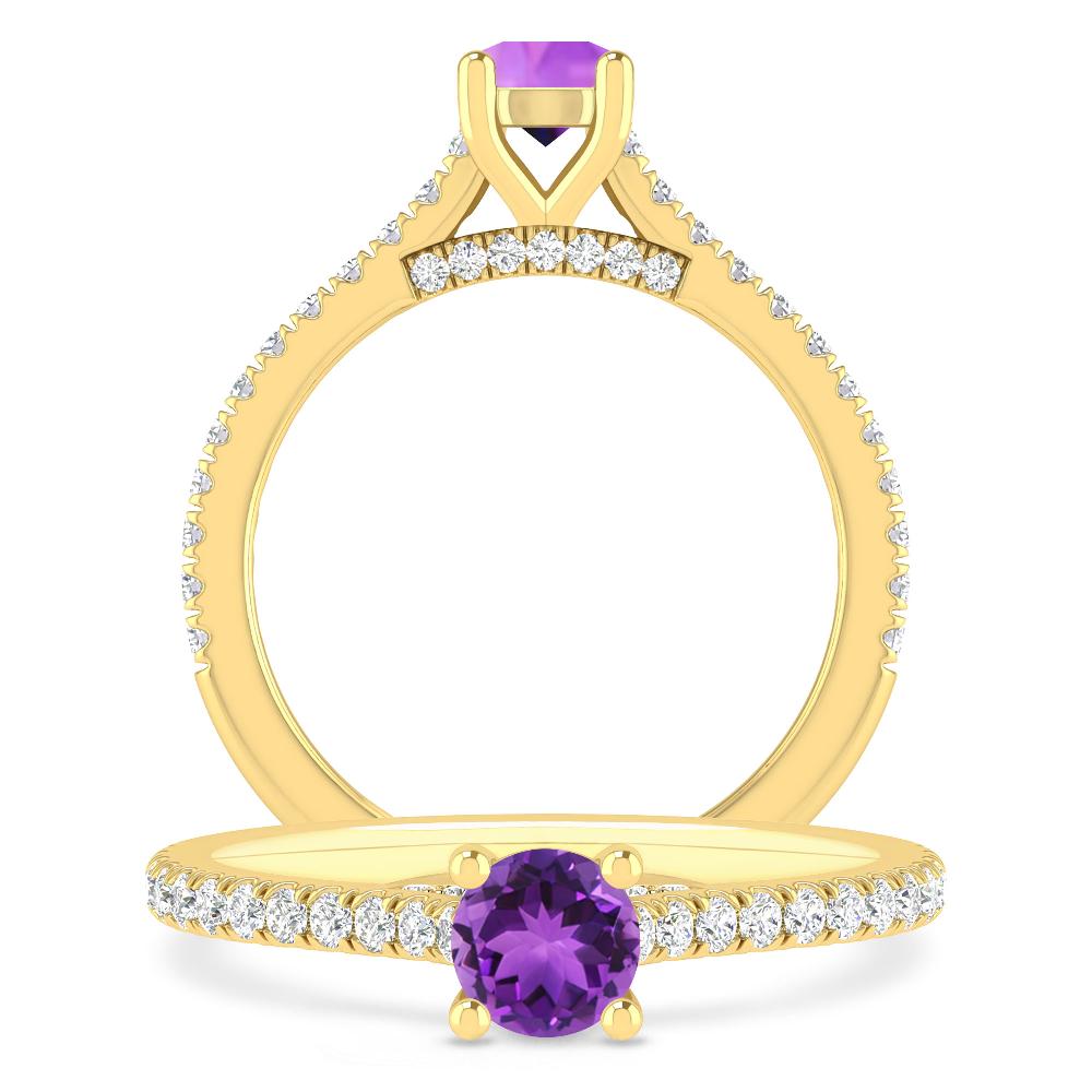 Yellow Gold - Amethyst