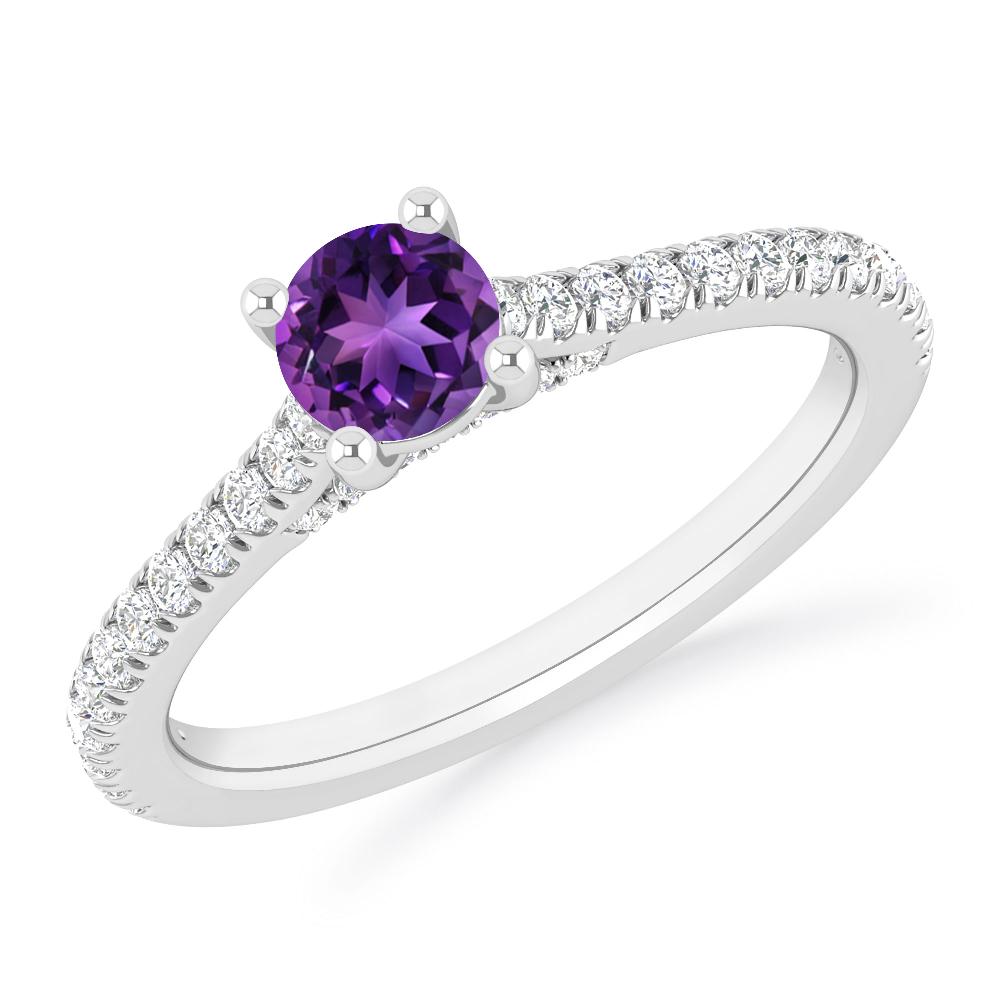 White Gold - Amethyst