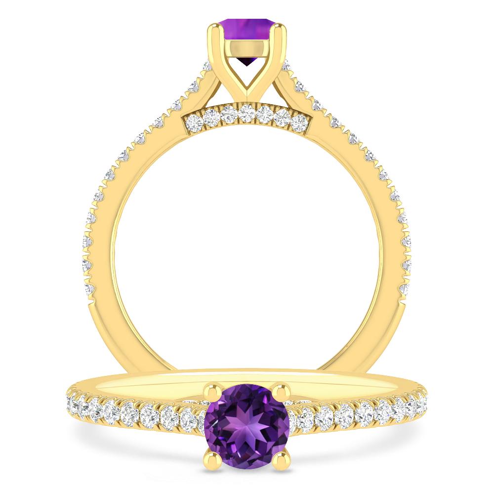 Yellow Gold - Amethyst