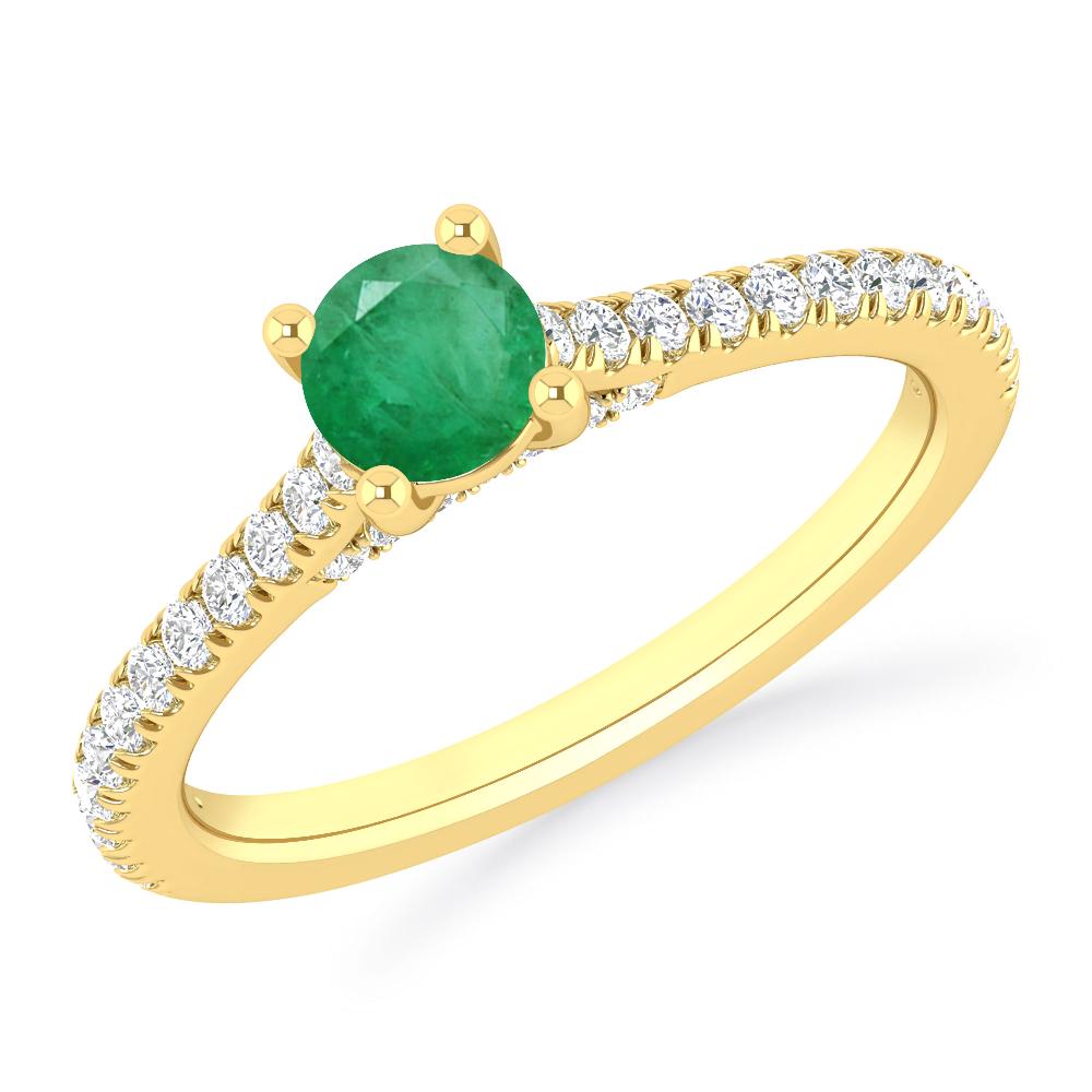 Yellow Gold - Emerald