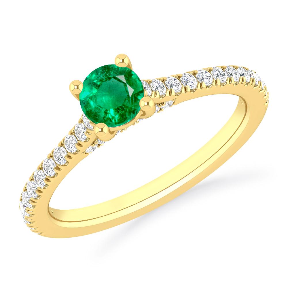 Yellow Gold - Emerald