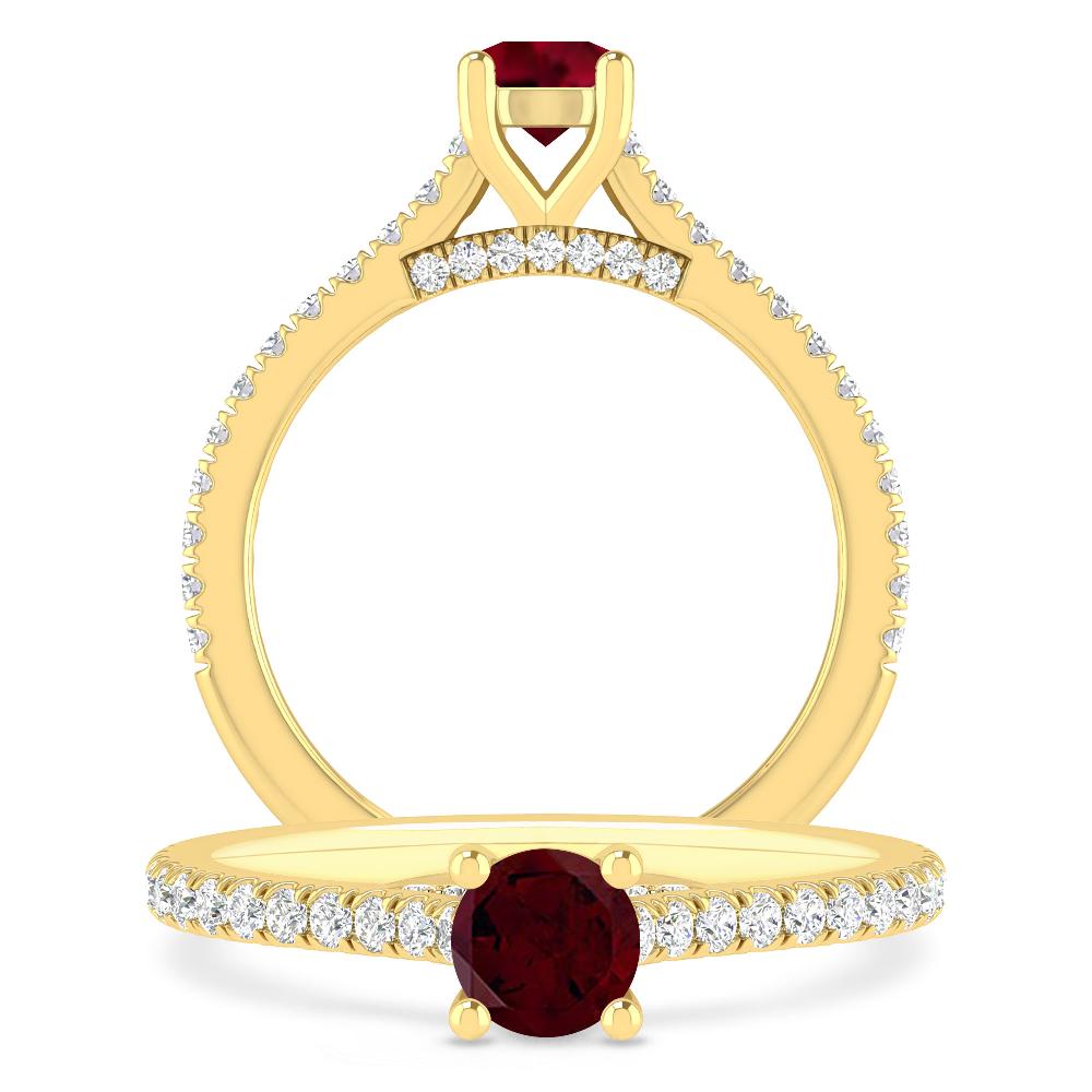 Yellow Gold - Garnet