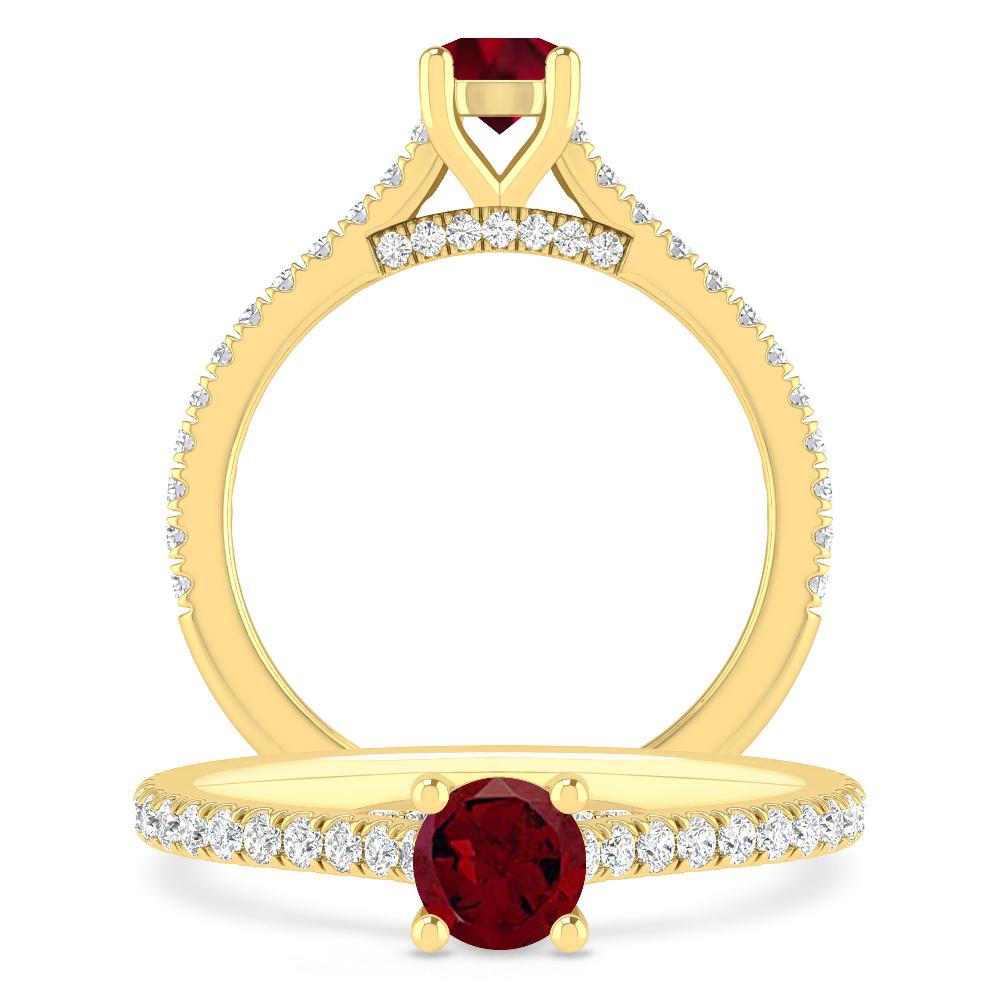 Yellow Gold - Garnet