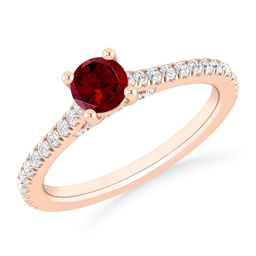 Rose Gold - Garnet