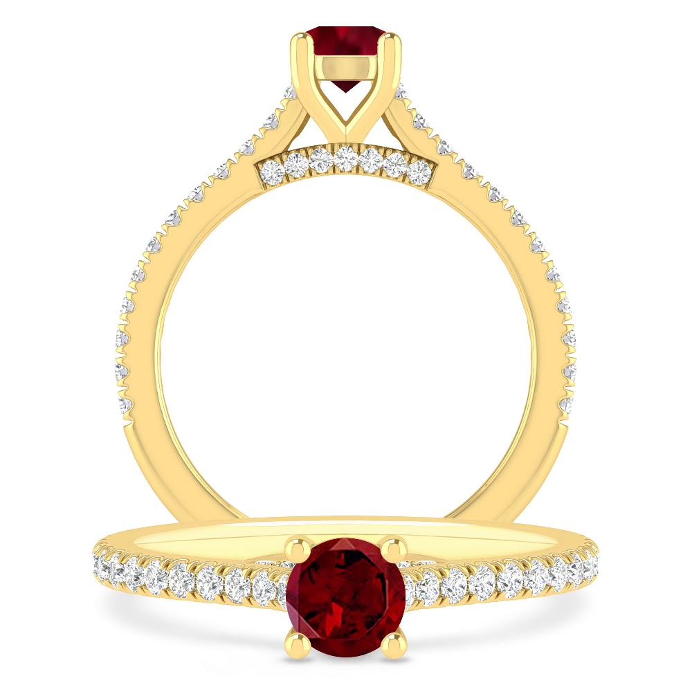 Yellow Gold - Garnet