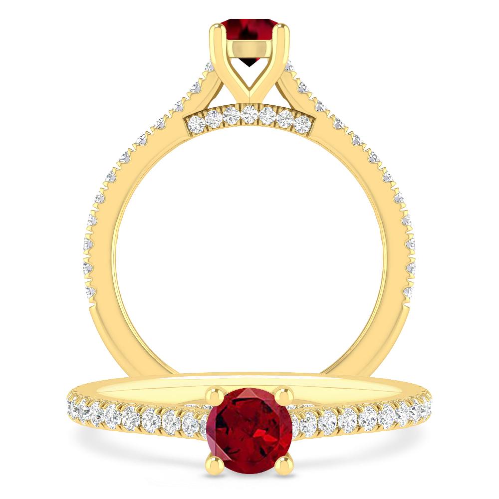 Yellow Gold - Garnet