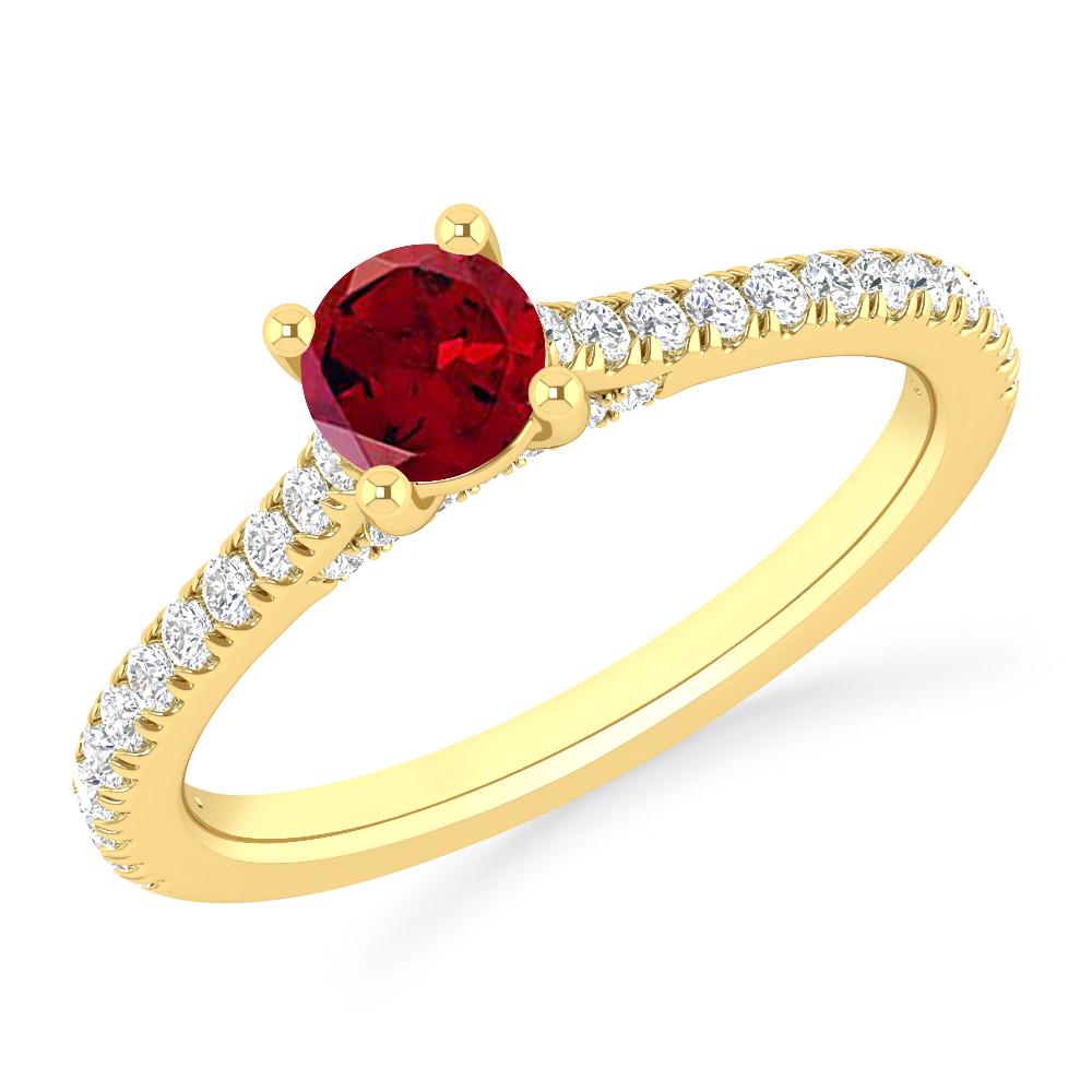 Yellow Gold - Garnet