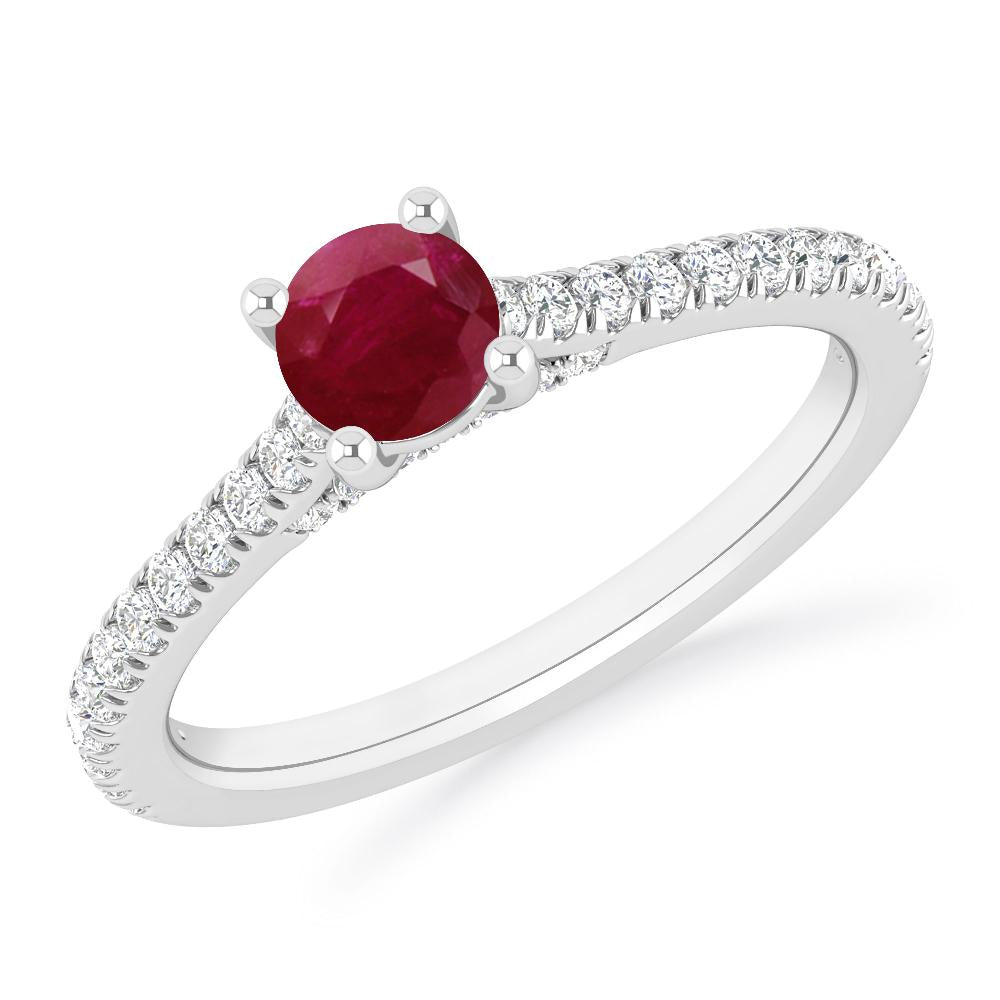 White Gold - Ruby