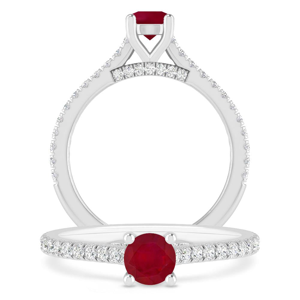 White Gold - Ruby