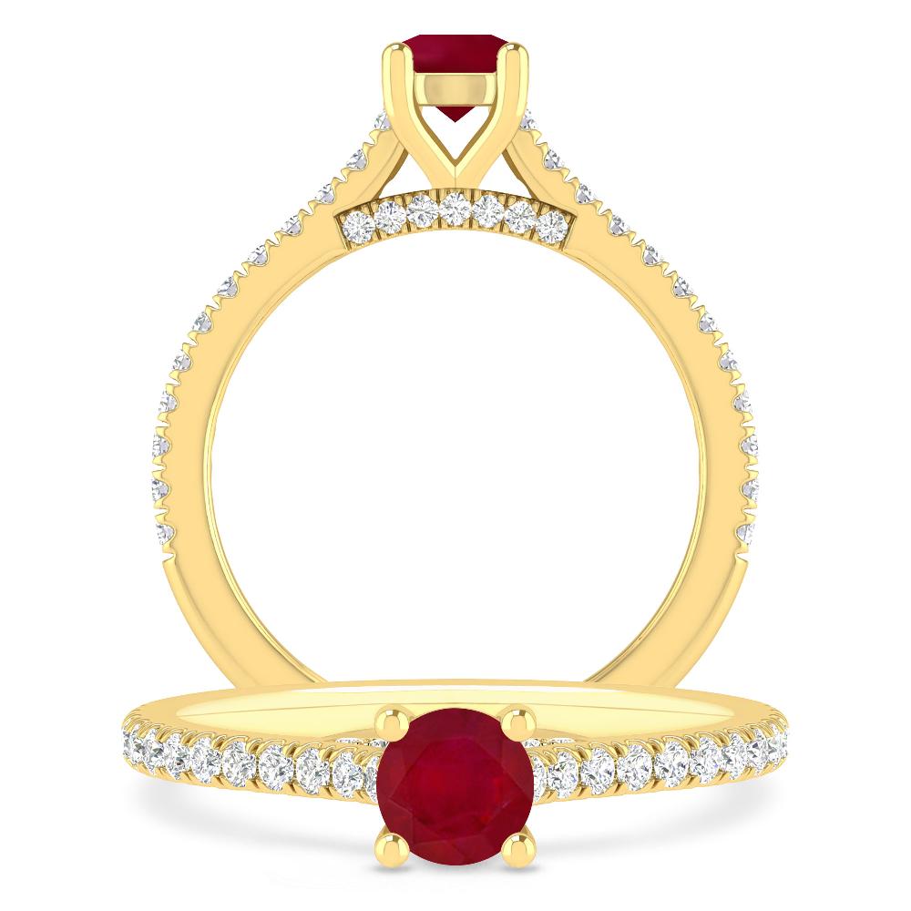 Yellow Gold - Ruby