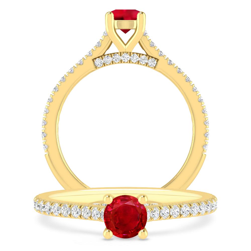 Yellow Gold - Ruby