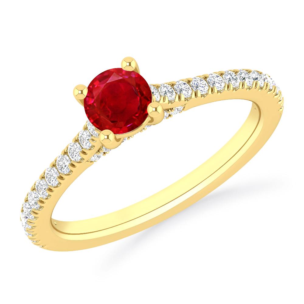 Yellow Gold - Ruby