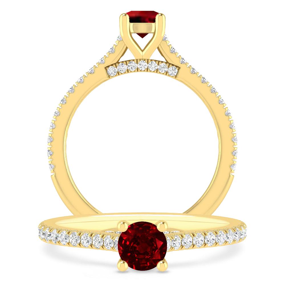 Yellow Gold - Ruby