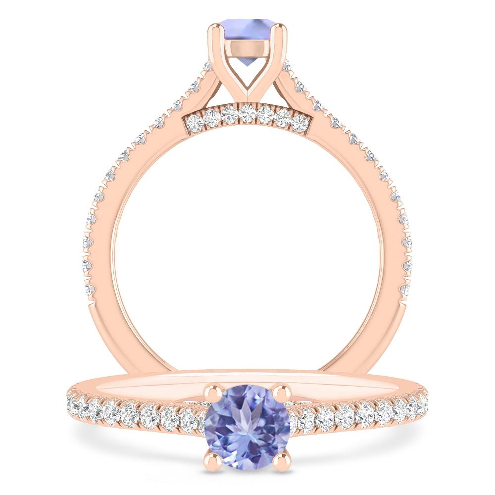 Rose Gold - Tanzanite