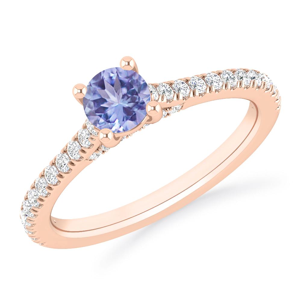 Rose Gold - Tanzanite