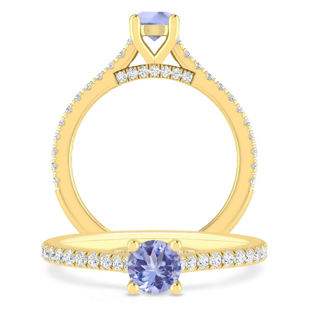 Yellow Gold - Tanzanite