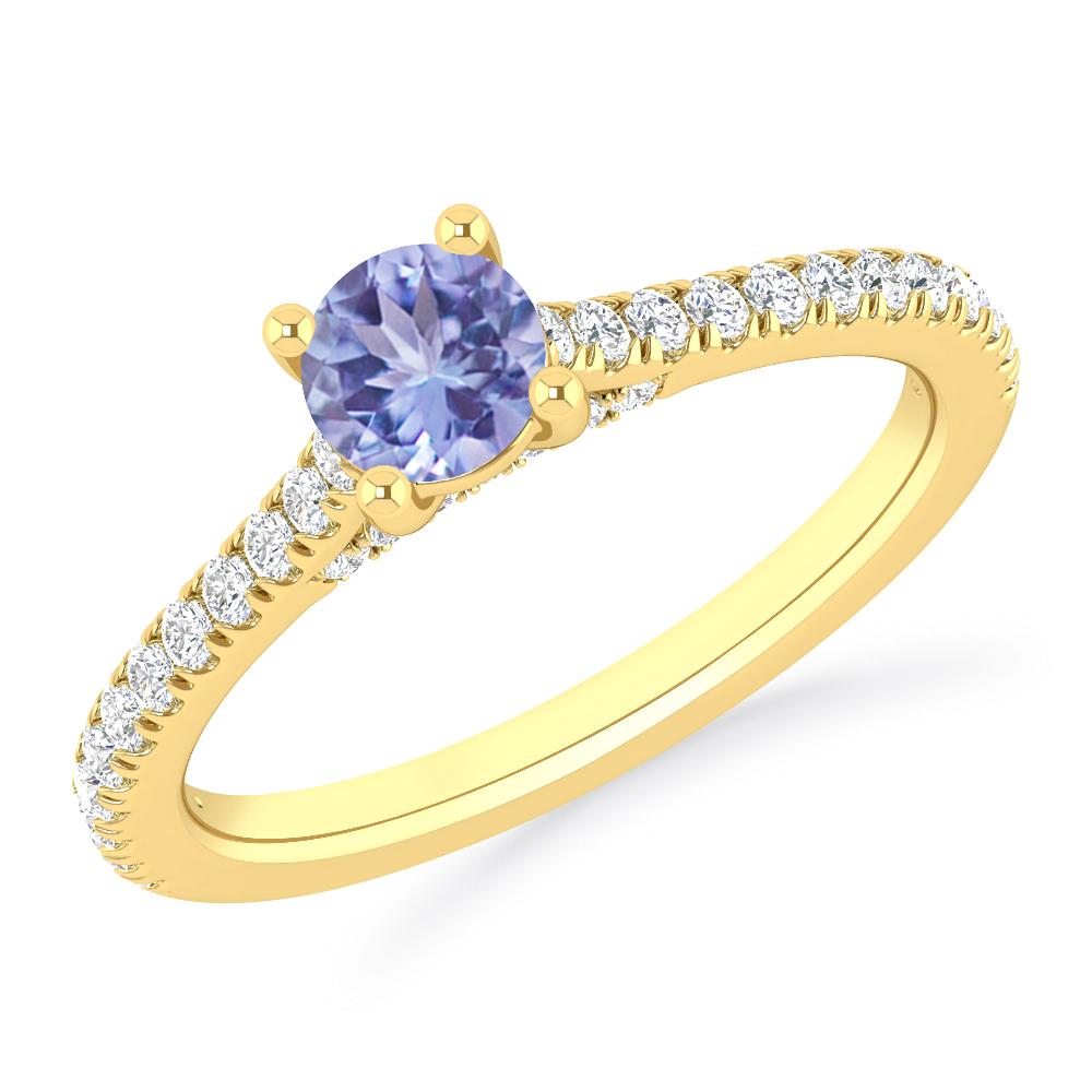 Yellow Gold - Tanzanite