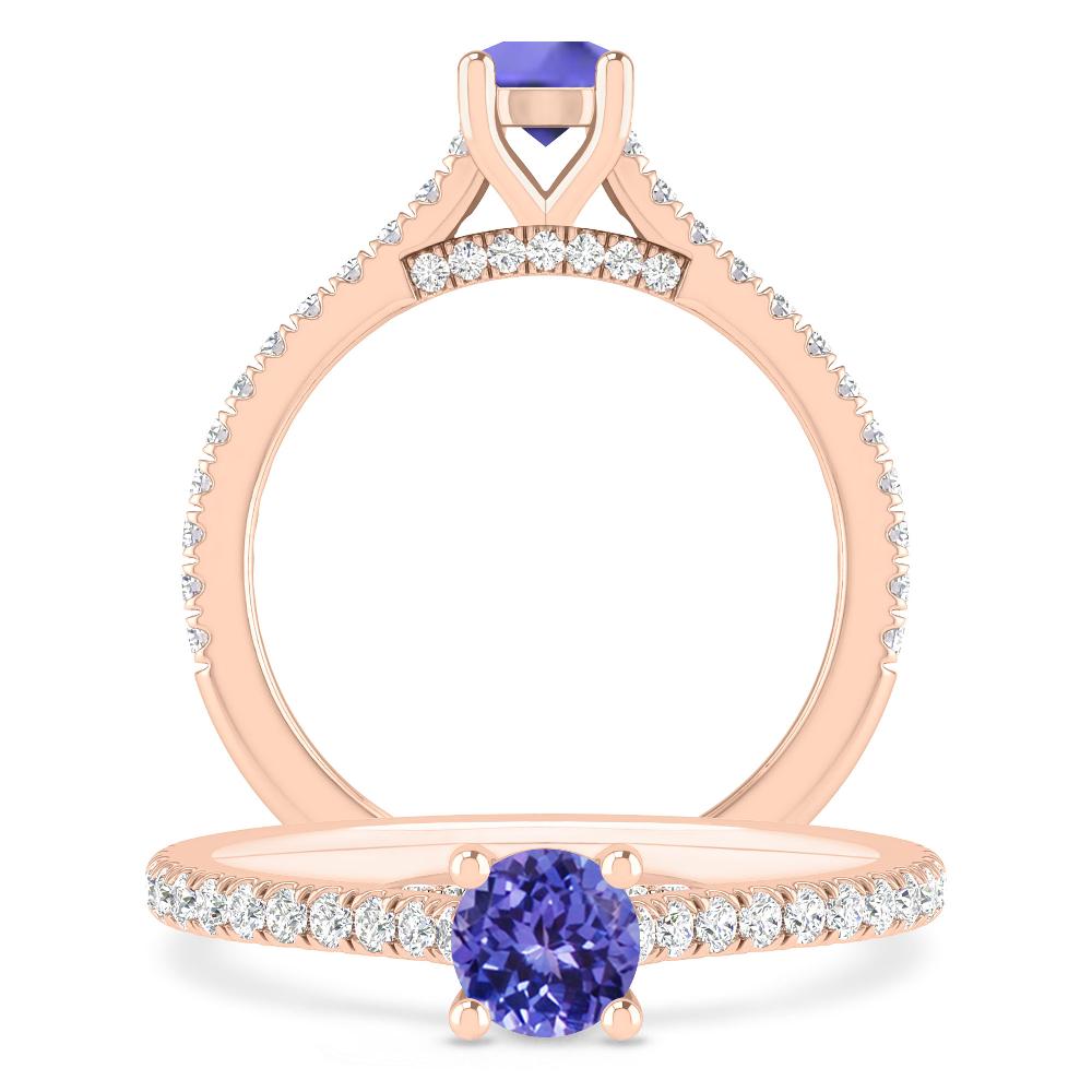 Rose Gold - Tanzanite