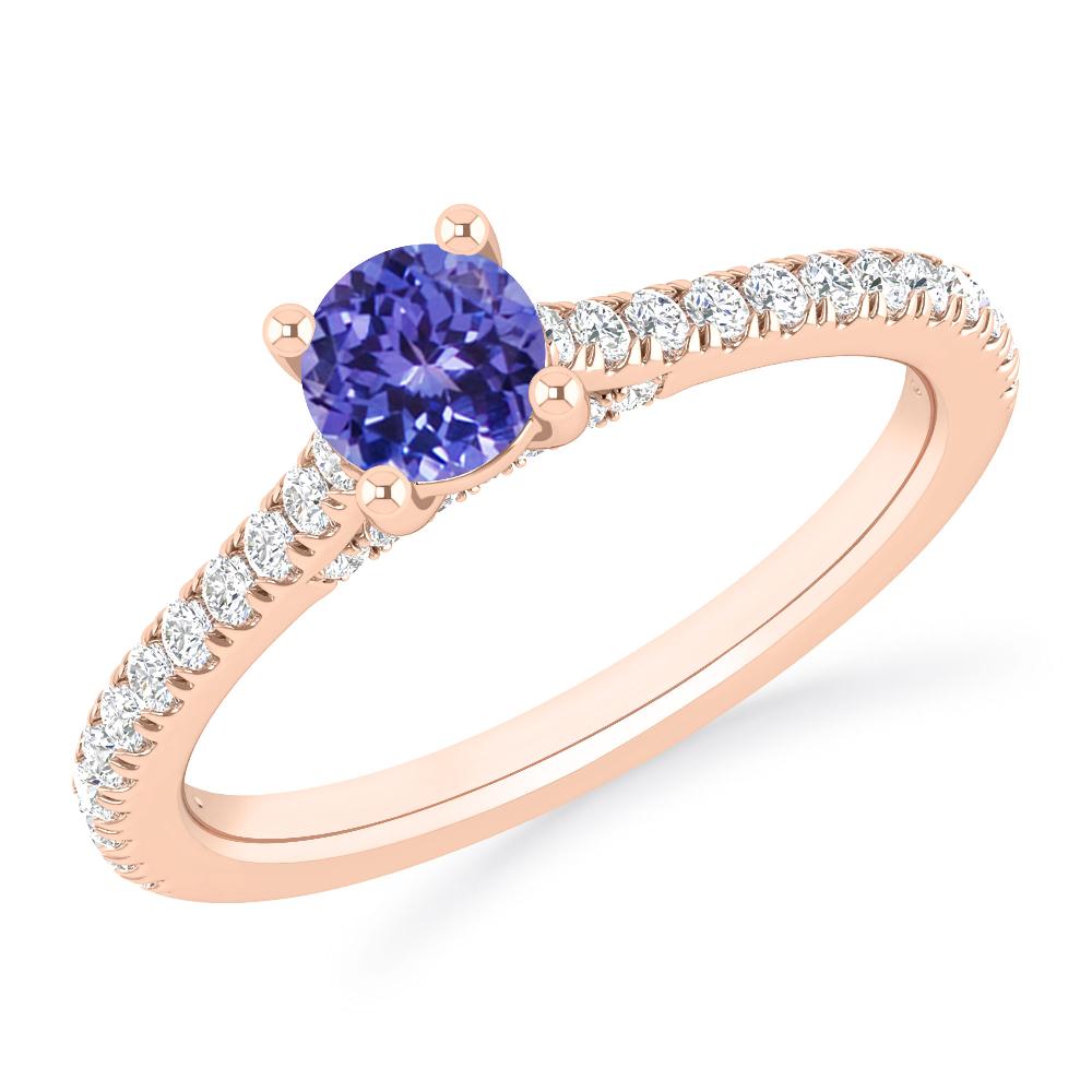 Rose Gold - Tanzanite