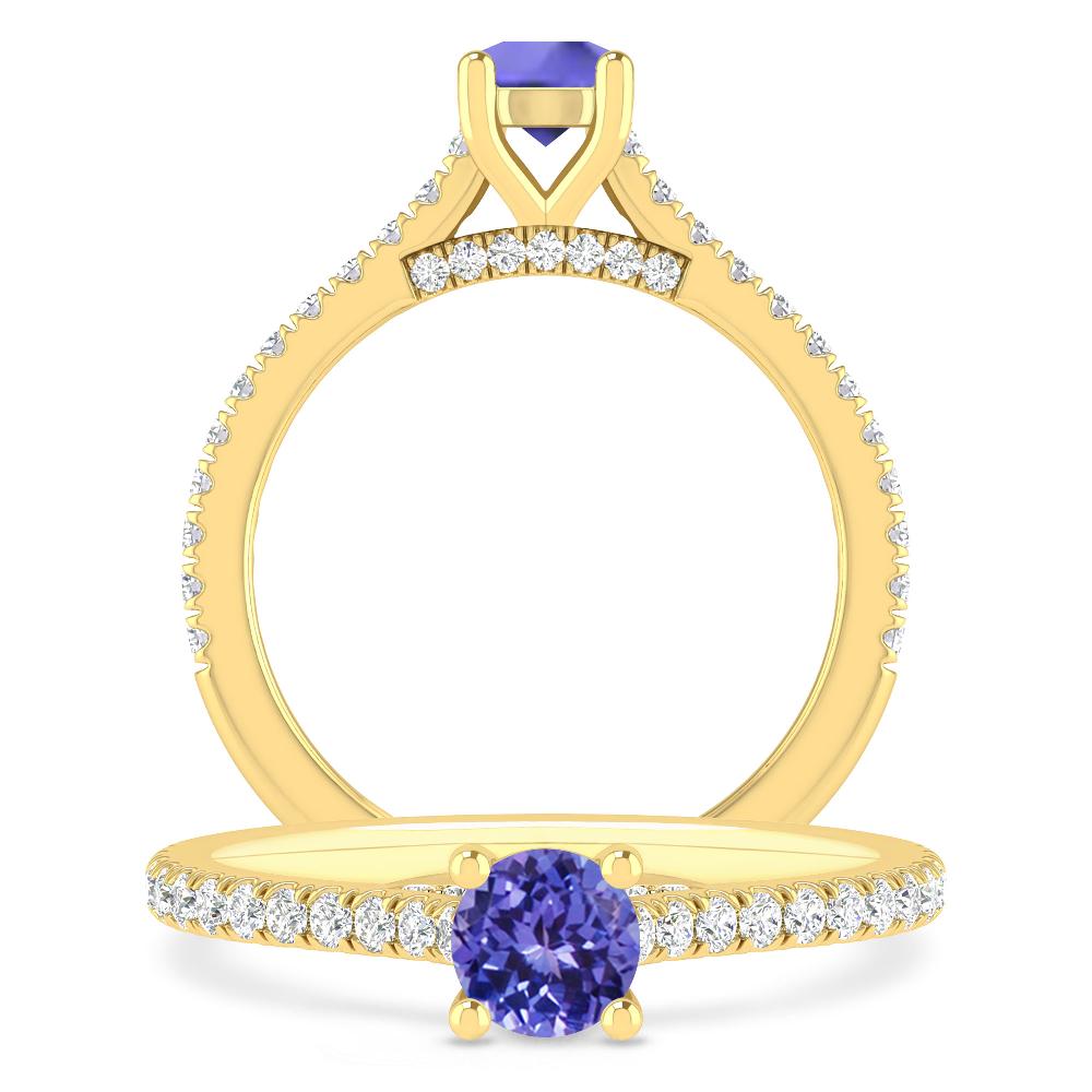 Yellow Gold - Tanzanite