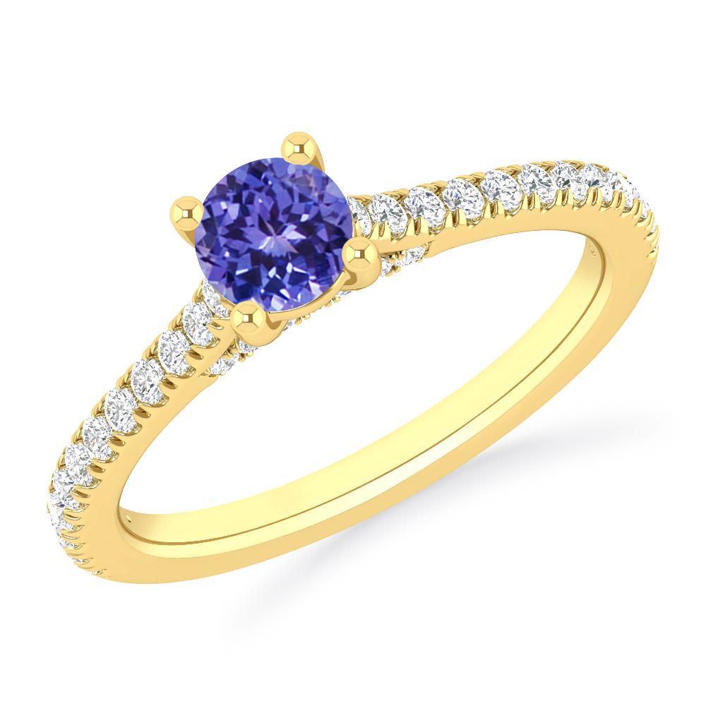 Yellow Gold - Tanzanite