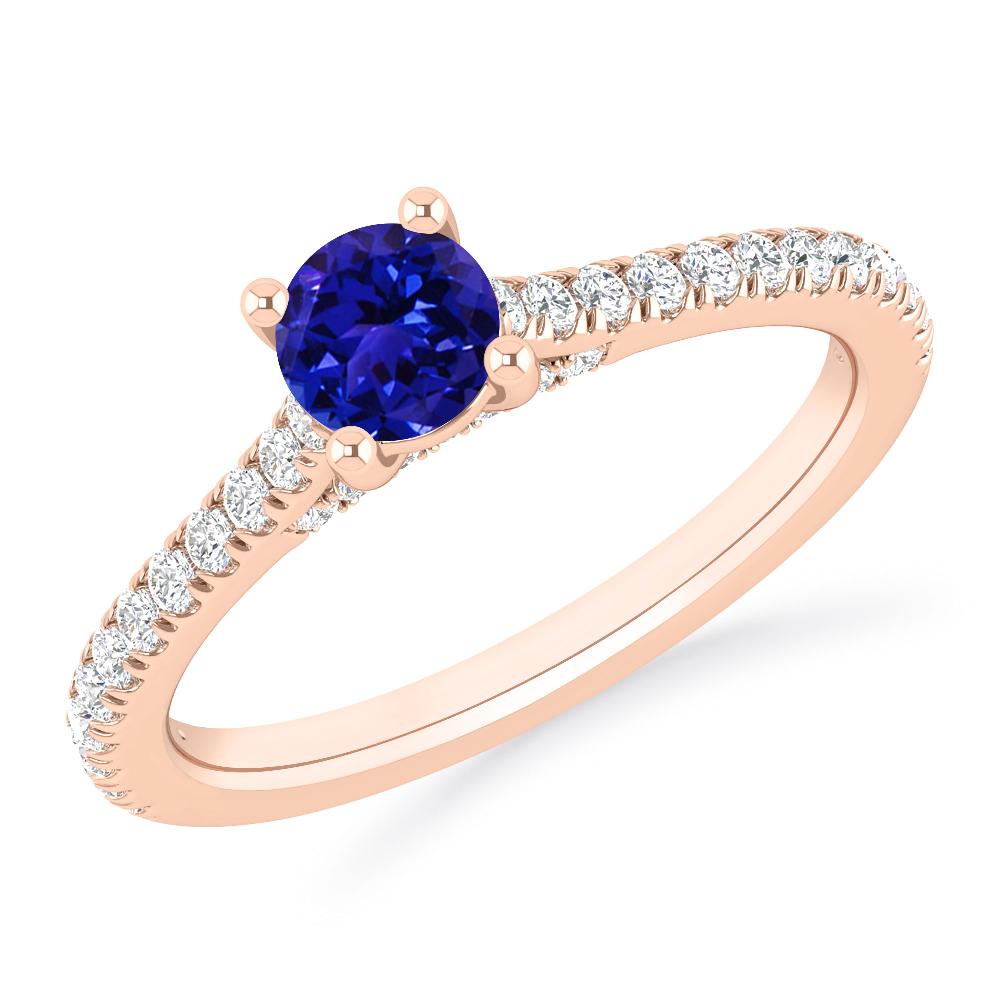 Rose Gold - Tanzanite