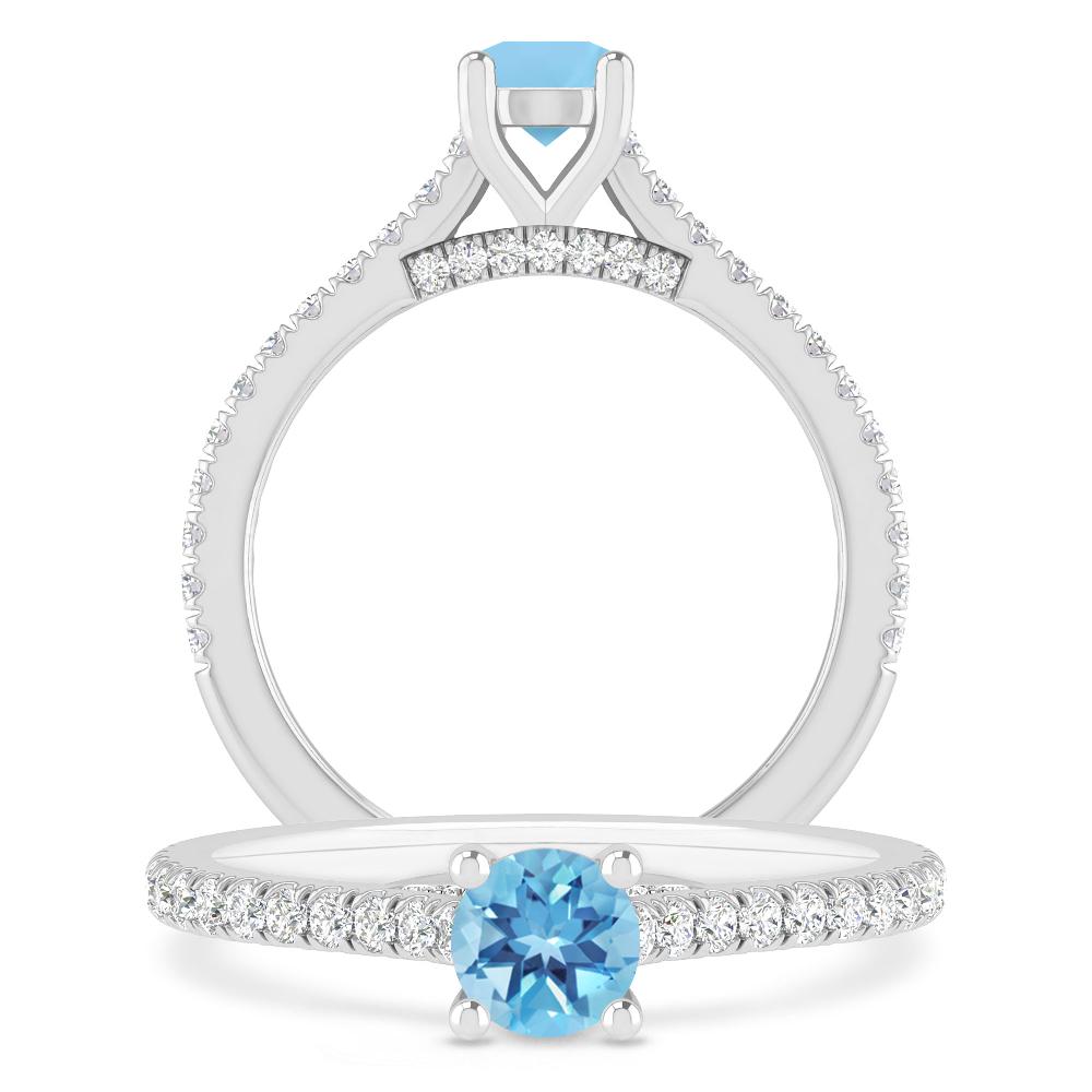 White Gold - Blue Topaz