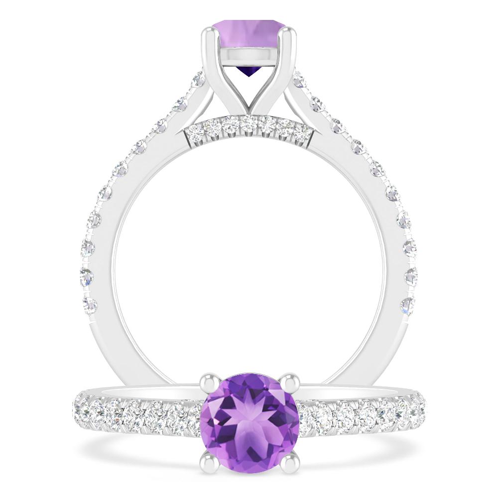 White Gold - Amethyst